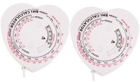 SEWOART 2stücke Bmi Herzform Maßband Flexibles Körpermaßband Für Präzise Taillenmessung Für Gesundheitsüberwachung Und Fitnessziele