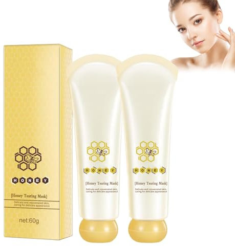 Glow Tulip Honey Tearing Mask, Honey Tearing Mask Peel, Glow Tips Honey Mask, Honey Tearing Mask Peel Mitesser, Gesichtstief reinigende und feuchtigkeitsspendende Maske (2pcs)