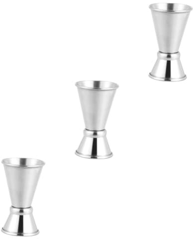 Cabilock 3 Pz tazza di oncia attrezzi barman Acciaio inossidabile Jigger misurino da once caraffa graduata tazza da oncia da cocktail misurino da bipolare strumento di misura