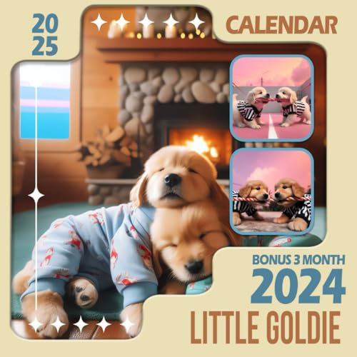 Little Goldie Calendar 2025: From October 2024 to December 2025, Including Bonus 3 Months 2024 with Photography of Adorable Dog, Perfect for Organizing and Planning