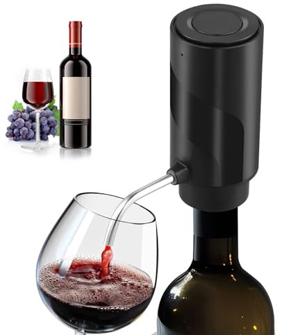 Electric Wine Aerator and Pourer - Automatic Electronic Decanter, Rechargeable Dispenser With USB Cable, Smart Aerator