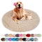 nvdsivee Hundebett Rund Katzenbett PlüSch Hundebetten Maschinenwaschbar Hundematte Hundekissen für Kleine Mittelgroße Grosse Hunde mit Rutschfestem Boden Beige 90cm