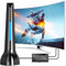 Antenne TV intérieur TNT HD Puissante - Antenne TV Intérieure avec amplificateur portée Longue 420km et 360° Réception, Base magnétique Forte - Récepteur Télévision Numérique， USB- 4K 1080P