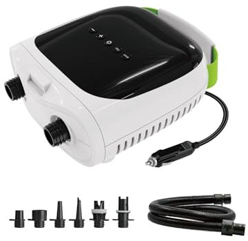 Wave Electric Pump for SUP & Kayak | Portable Air Pump for Fast Inflating | 20PSI | White