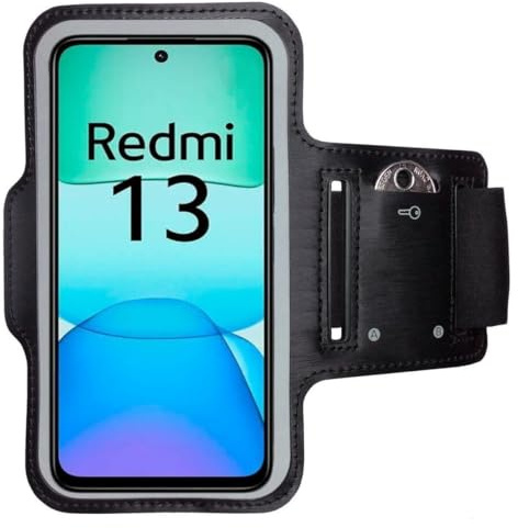 CoverKingz Sportarmband für Xiaomi Redmi 13 5G/4G - Armtasche mit Schlüsselfach Oberarm Halterung - Sport Laufarmband Handy Armband