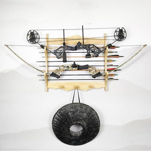 Schwertständer, Wandhalterung, Bambus-Bogen-Pfeil-Halter, Display – 1–6 Ebenen, Aufbewahrungs-Organizer für Schwerter, Bögen und Pfeile