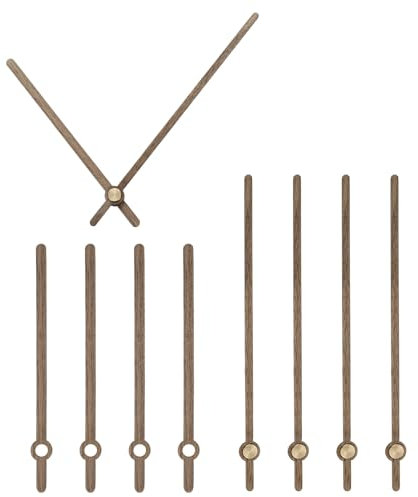 QUARKZMAN 5 Set Holzzeiger Nur, Walnussholz Zeiger Uhr Kit für Uhr DIY Reparaturteil Ersatz Passend für 14 Zoll Wanduhr, 5,87 Zoll
