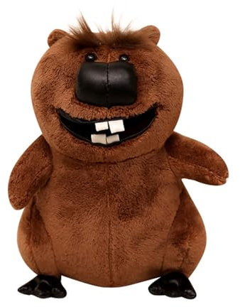 AQCQDQ Plüschtier Biber, Kuscheltier Plüschpuppen Biber, Süßes Biber Stofftier Plüschtier, niedliches Plüschtier zum Kuscheln und Spielen, für Kinder & Erwachsene (28CM,Biber)