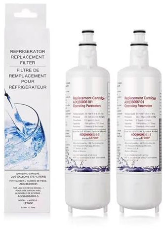 IATKIDTL Refrigerator Water Filter LT700P,Compatible For LG,ADQ36006101-S,ADQ75795103,RWF1200A,Compatible For Kenmore 9690, AGF80300801,Refrigerator Accessories(2pcs)