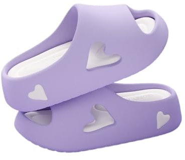 Jian1004 Badeschuhe Damen Sommerhaus, Dusche, Outdoor Eva Hausschuhe für Duschen und für den Innenbereich(Purple,40 EU)