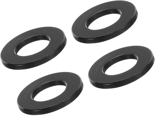 Unifizz M10 Schwarze Aluminium-Abstandshalter, 4 Stück Runde Metall-Abstandsröhrchen 10,5 mm ID x 20 mm AD x 2 mm Wandstärke, Aluminium-Distanzhülsen ohne Gewinde für M10-Schrauben-Bolzen-Baugruppen