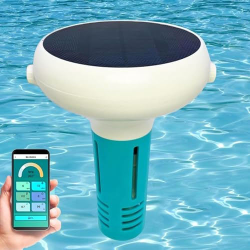 Wassertestmessgerät 7-in-1 Digitaler Tester für PH, ORP, EC, TDS, Salz, Temperatur und Chlor, mobile APP-Anzeige, Fernsicht für Pools, Spas, Hydrokulturen