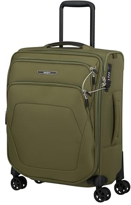 Samsonite Spark SNG Eco - Carry-On Suitcase 55 x 40 x 23 cm - Softside Cabin Trolley for EasyJet & Most Airlines, Expandable, 48/55L - Green (Olive)