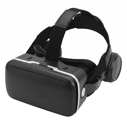 Julihai Julihai VR-Headset mit Kopfhörern, 3D-Virtual-Reality-Brille, Verstellbare Passform, Kompatibel mit 3,5–6,0 Zoll Handys