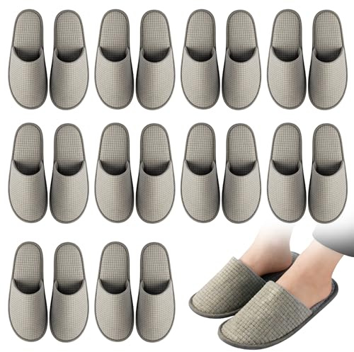 Lot De 10 Paires De Pantoufles D'hôtel, Chausson Hotel, Chausson Invité Antidérapant, Epaissi Pantoufles D'invités, Hôtels Slippers Invités Pour Hôtel, Voyage, Maison, Taille Universelle 29.5*11.5cm