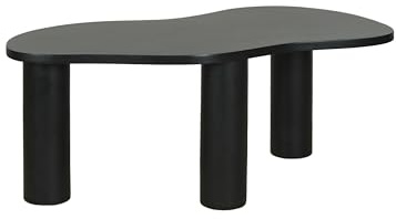 byLIVING Couchtisch Ethan, Tischplatte und Gestell schwarz, Beistelltisch | B 110, H 45, T 55 cm