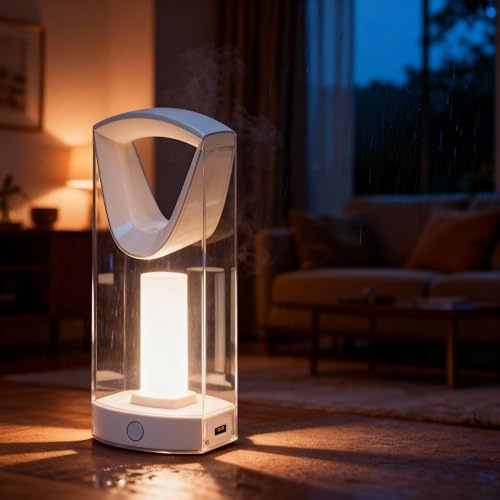 Velamp Tragbare, wiederaufladbare Notlampe mit 400 Lumen, LED-Lampe mit Anti-Blackout-Funktion, natürlichem Licht (4000 K), dimmbar, mit USB-Kabel, sicher, leicht und kompakt