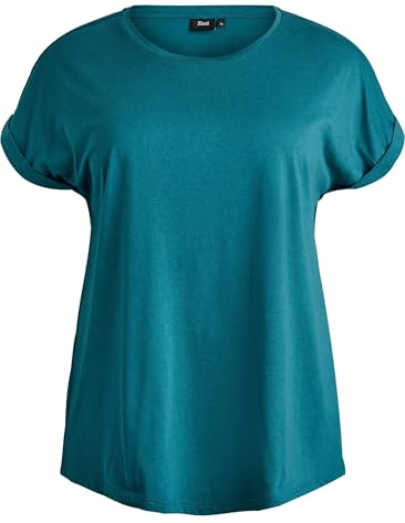 Zizzi Damen T-Shirt Große Größen Baumwolle Rundhalsausschnitt Größe Gr S Chesapeake Bay