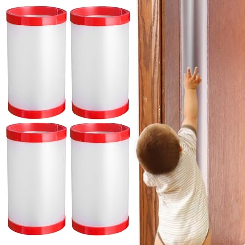 4 Stück Fingerklemmschutz Türen, Klemmschutz für TüRen 17 x 120CM, Türklemmschutz Selbstklebend, Mattiert Transparent, Türschutz Türklemmschutz für Schulen, Schlafzimmer, Kindergarten