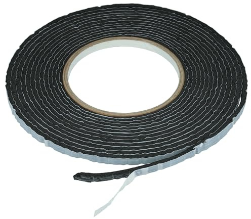 vhbw Dichtungsband kompatibel mit Siemens Kochfelder | 3 x 6 mm x 5 m, Selbstklebend, Schwarz
