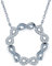 Yumilok 925 Sterling Silber Zirkonia Unendlichkeit Zeichen Blumenkranz Anhänger Halskette Verstellbare Kette mit Anhänger für Damen Mädchen
