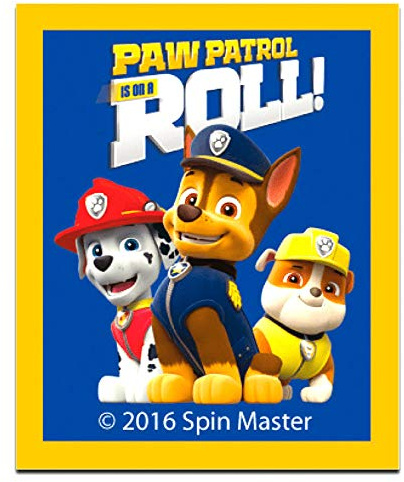 Paw Patrol Paw Patrol Is On A Roll - Aufnäher, Bügelbild, Aufbügler, Applikationen, Patches, Flicken, Größe: 5,2 x 6,3 cm