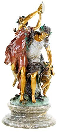 Kunst & Ambiente - Bacchanale nach Clodion - Bronzestatue im Rokoko-Stil - Bacchusfest Rom - Antike Skulptur - Figuren online kaufen - Deko Figur Antik - Wohndeko für Innen