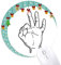 Linie Zeichnen OK Gestuster Maus Pad Jingling Bell Rund Gummi Mat