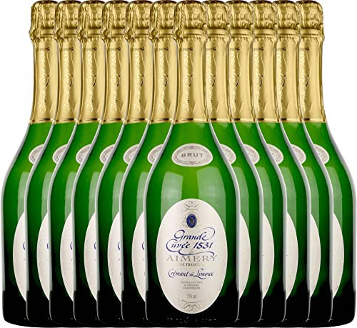 Aimery Grande Cuvée 1531 Crémant Brut von Sieur d'Arques - Schaumwein 12 x 0,75l VINELLO - 12er - Weinpaket inkl. kostenlosem VINELLO.weinausgießer