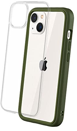 RhinoShield Modulares Case kompatibel mit [iPhone 13] | Mod NX - Anpassbare & stoßdämpfende Schutzhülle im schlanken Design - 3.5 Meter Fallschutz - Camo Grün