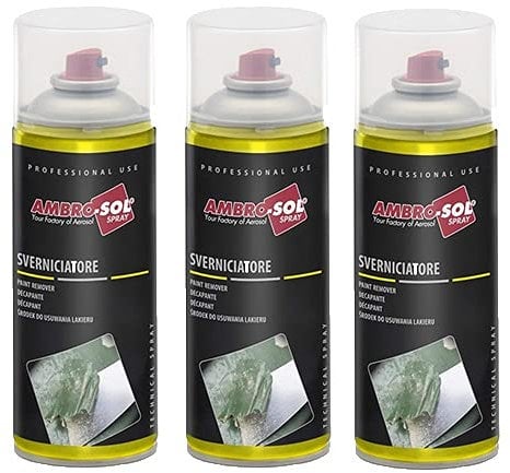 bomboletta di sverniciatore spray da 400ml, colore trasparente, ideale per rimuovere qualsiasi tipo di vernice ideale per il fai da te o per uso industriale Varie Quantità (3)