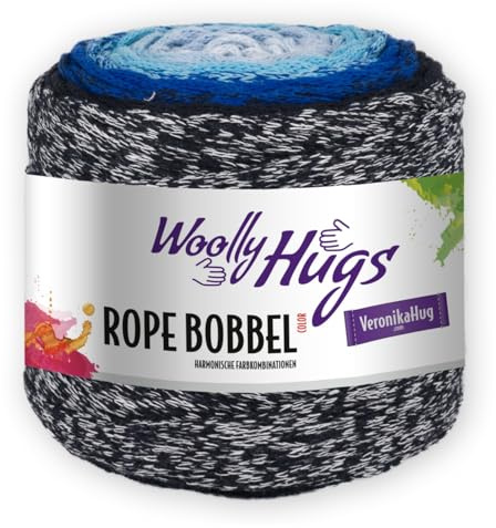 PRO LANA Rope Bobbel Color - Woolly Hugs - Farbe: Hellblau/Royal (110) - 250 g/ca. 210 m Wolle