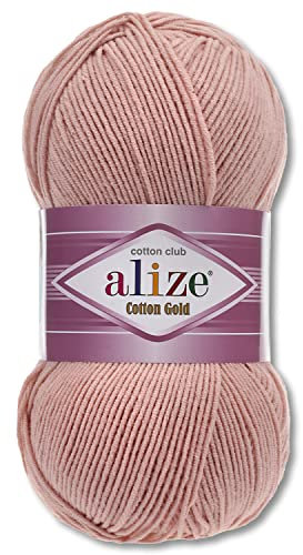 Alize 100 g Cotton Gold Premium Wolle in 59 Sommerwolle Garn Stricken Amigurumi (161 | Altrosa)
