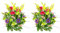Admired By Nature GPB4328-FRESH Mix-2 künstliche Dahlie, Morning Glory und Ranunkeln und Blüten, gemischter Strauch, 30 Stiele, groß, 2 Stück