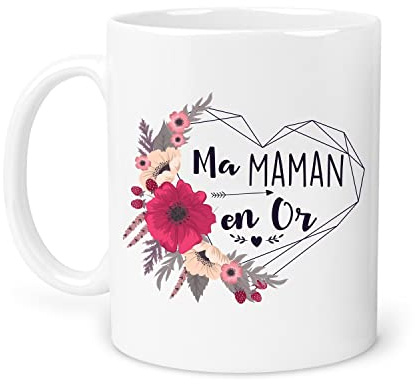 Mug personnalisable Maman en Or | Cadeau Fête des mères | Cadeau maman personnalisé