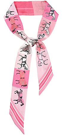 DNLKWGO 100 % reine Maulbeerseide, Satin-Rand, Seide, Handtaschengriff, Band, Haarwickel, Halstuch für Damen, 18, One size