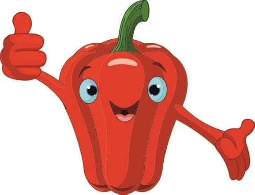 U24 Aufkleber lustige Paprika 12 x 9 cm Autoaufkleber Sticker Konturschnitt