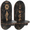 Alipis Schwarzes Wandregal Kristall Holz Wandregal Wandmontage Hexenzeug Ständer Witchy Room Decor Für Kristalle Stein Ätherisches Öl 2 Stück, 21X11.5CM