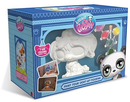 Creative Live Games Littlest Pet Shop Paint Your Light-Up Figurine en vinyle avec lumière LED 7 couleurs