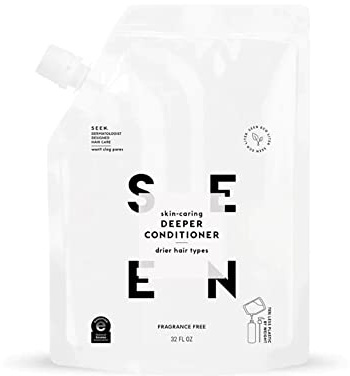 SEEN Deeper Conditioner Eco-Refill, Fragrance Free - Non-Comedogenic Hair Deeper Conditioner- Dermatologist-Developed - Safe for Sensitive, Eczema & Acne Prone Skin