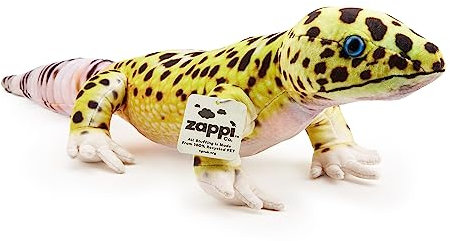 Zappi Co Kinder's Weiches Kuscheliges Plüschtier - Perfekte weiche Spielgefährten für Kinder im bedruckten Stil (65cm Länge) (Leopardgecko)