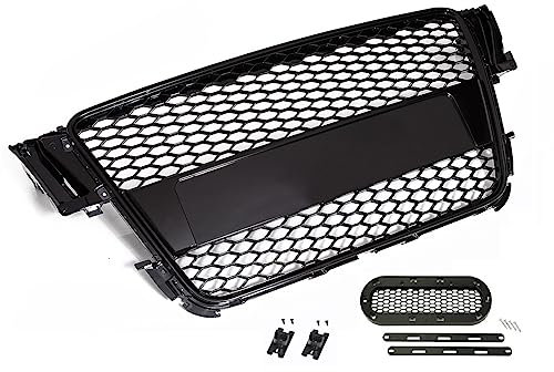 Kompatibel mit A5 B8 S5 RS5 Kühlergrill Frontgrill Waben Grill Sport Tuning Emblemhalter