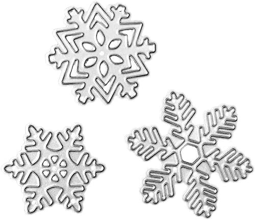 XIGAWAY Stanzschablone mit Schneeflocken-Motiv, Prägeschablone für Bastelarbeiten, Scrapbooking, Album, Papierkarten, Dekoration, Weihnachten, Valentinstag, Erntedankfest
