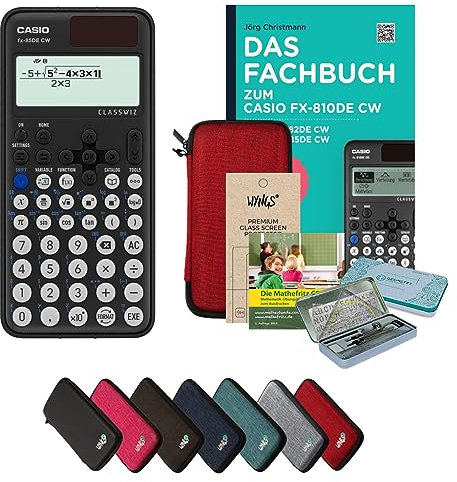 CALCUSO Streberpaket Rot mit Taschenrechner Casio FX-85DE CW