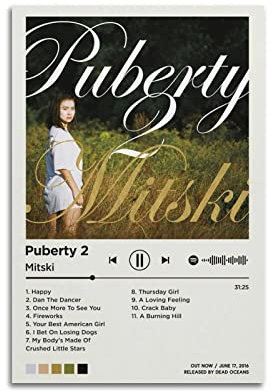 xze Mitski Musik Sänger Poster Zimmer Dekorative Leinwand Poster Ästhetisches Poster Druck Wandkunst Dekor Poster 20 x 30 cm ungerahmt