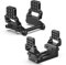 COOWOO Aluminiumlegierung TRX4M Shock Mounts Tower Bracket with Electronic Control Module Tray Front Rear Set for 1/18 RC Crawler TRX4M Upgrades Defend Bronc Universal (Black)