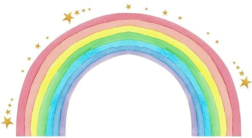 AMOYER Große Regenbogen-Wandaufkleber Regenbogen-Wandaufkleber Selbstklebende Regenbogen-Wanddekoration für Kinderzimmer Arbeitszimmer Babyzimmer