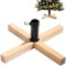 Soaoo Weihnachtsbaumständer aus Holz, 39,7 cm, Ersatz-Weihnachtsbaumständer, Standfuß, stabil, gefälschter Weihnachtsbaumsockel mit Rändelschraube, verstellbar, passend für 0,5 bis 1,26 Zoll