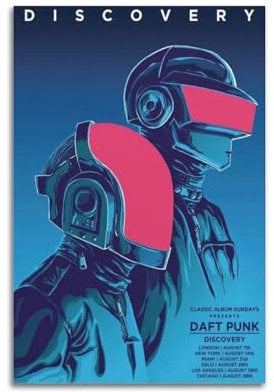 Darlin Daft Punk Poster, dekoratives Gemälde, Leinwand, Wandposter und Kunstdruck, modernes Familienschlafzimmer-Dekor-Poster, 20 x 30 cm
