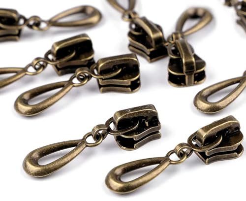 10 Reißverschluss Zipper 5mm Tropfenform Schieber Farbwahl Endlosreißverschluss